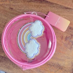 Stoney clover lane x target rainbow patch circular pouch cosmetic case pouch